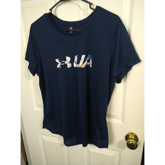 Under Armour Woman XL Tee Speed Stride Blue Shirt Sleeve Activewear - Picture 2 of 7